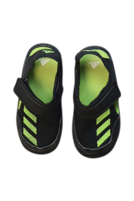 A Black Sandals from Adidas in size 4T for boy. (Back View)