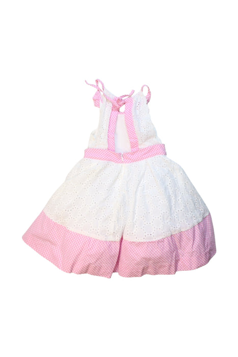 A Pink Sleeveless Dresses from Nicholas & Bears in size 6-12M for girl. (Back View)