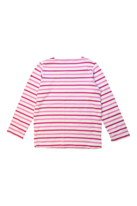 A Pink Long Sleeve T Shirts from Miki House in size 5T for girl. (Back View)