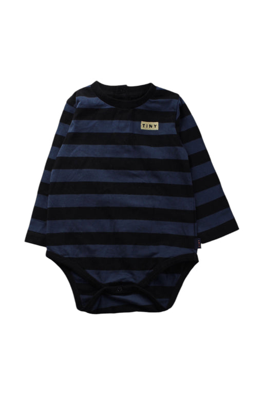 A Black Long Sleeve Bodysuits from Tinycottons in size 6-12M for neutral. (Front View)