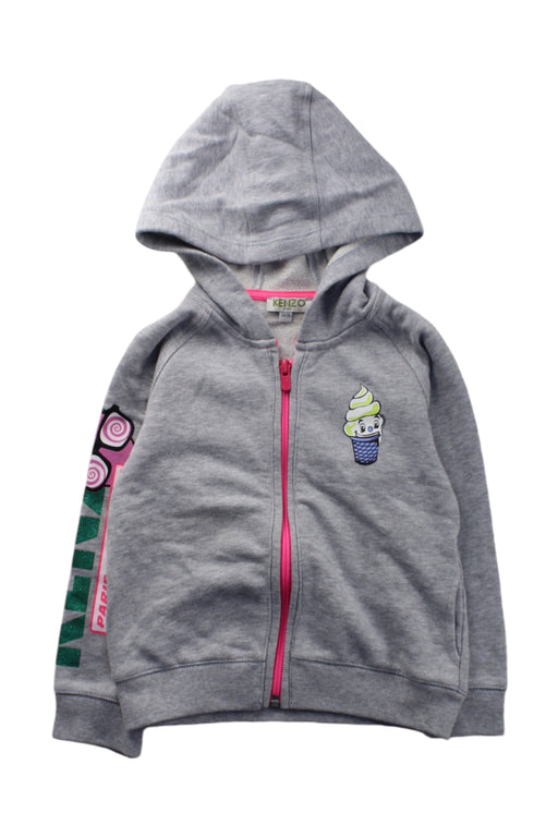 A Grey Zippered Sweatshirts from Kenzo in size 3T for neutral. (Front View)