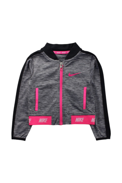 A Grey Zippered Sweatshirts from Nike in size 2T for girl. (Front View)