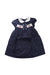 A Navy Short Sleeve Dresses from Question Everything in size 2T for girl. (Front View)