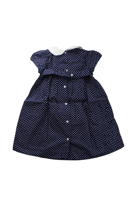 A Navy Short Sleeve Dresses from Question Everything in size 2T for girl. (Back View)