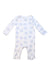 A White Long Sleeve Rompers from The Little White Company in size 3-6M for boy. (Front View)