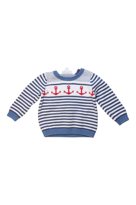 A Blue Knit Sweaters from The Little White Company in size 6-12M for boy. (Front View)