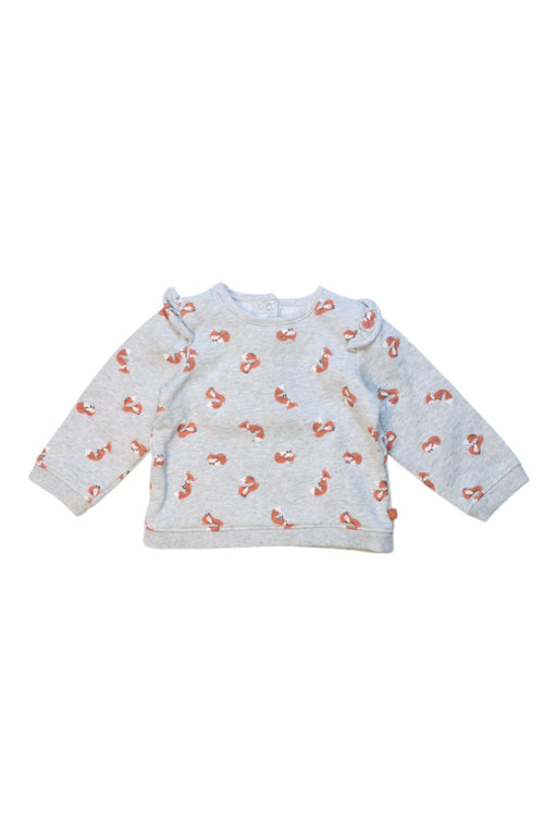 A Grey Crewneck Sweatshirts from Cadet Rousselle in size 6-12M for girl. (Front View)