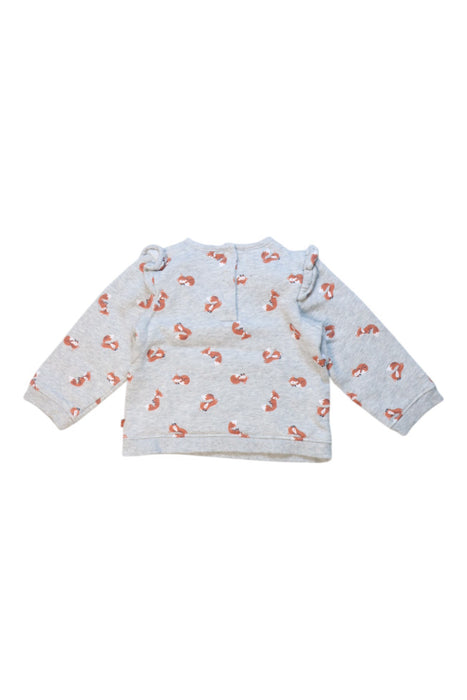 A Grey Crewneck Sweatshirts from Cadet Rousselle in size 6-12M for girl. (Back View)