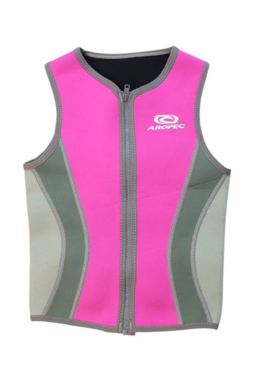 A Pink Wetsuits from Aropec in size 4T for girl. (Front View)