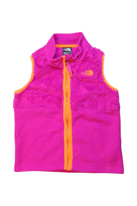 A Pink Outerwear Vests from The North Face in size 4T for girl. (Front View)