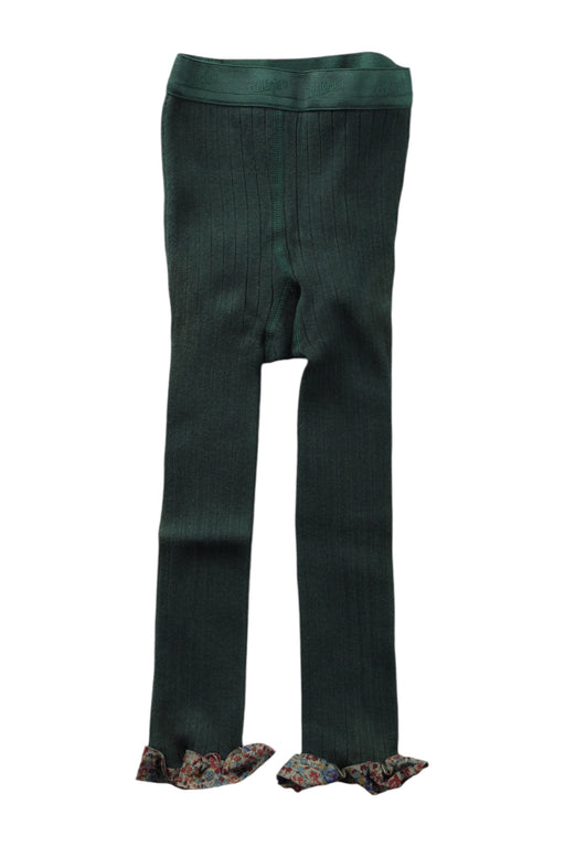 A Green Tights from Collegien in size 2T for girl. (Front View)