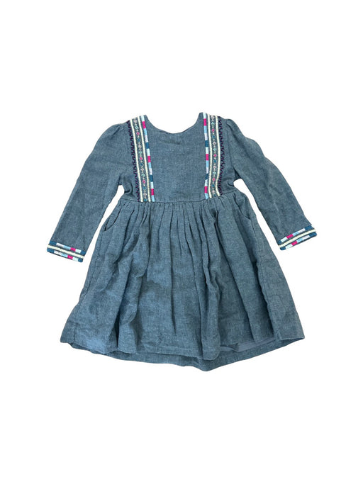 A Grey Long Sleeve Dresses from Velveteen in size 4T for girl. (Front View)