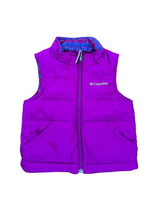 A Purple Outerwear Vests from Columbia in size 2T for neutral. (Front View)