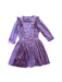 A Pink Long Sleeve Dresses from Velveteen in size 5T for girl. (Front View)