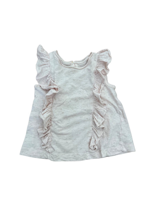 A Pink Sleeveless T Shirts from Velveteen in size 4T for girl. (Front View)