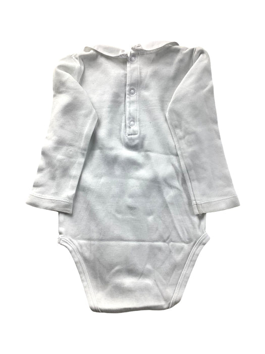 A White Long Sleeve Bodysuits from Jacadi in size 6-12M for girl. (Back View)