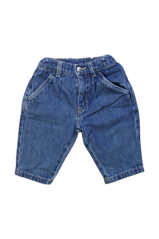 A Blue Shorts from Petit Bateau in size 6-12M for boy. (Front View)