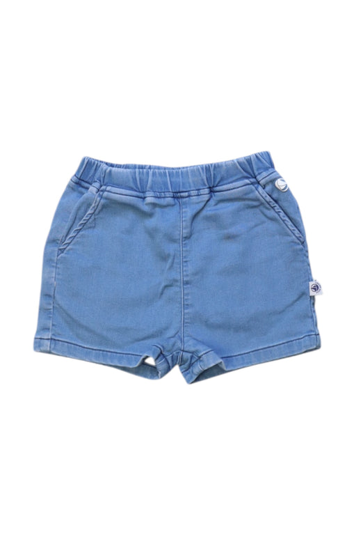 A Blue Shorts from Petit Bateau in size 6-12M for boy. (Front View)