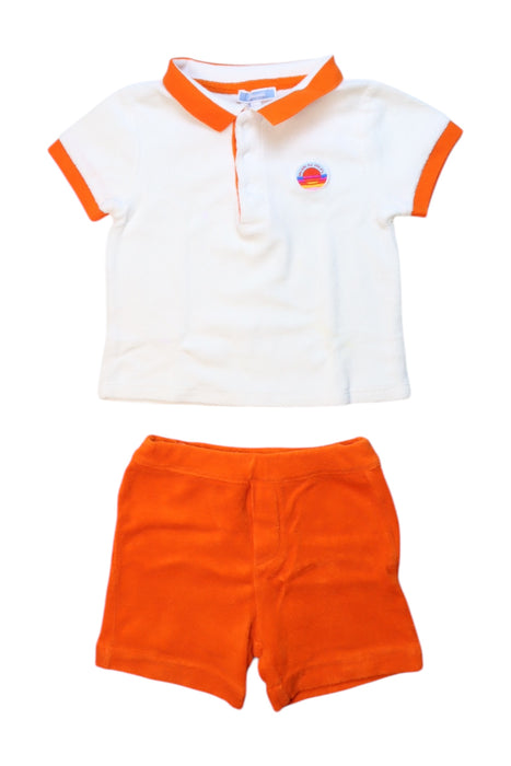 A Orange Shorts Sets from Jacadi in size 3T for boy. (Front View)