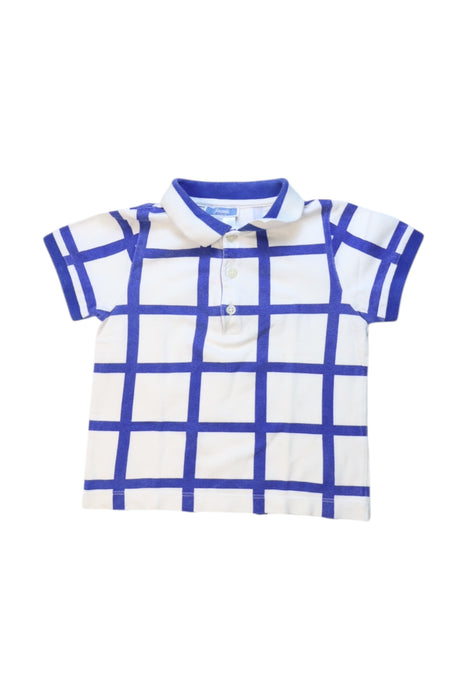 A White Short Sleeve Polos from Jacadi in size 3T for boy. (Front View)