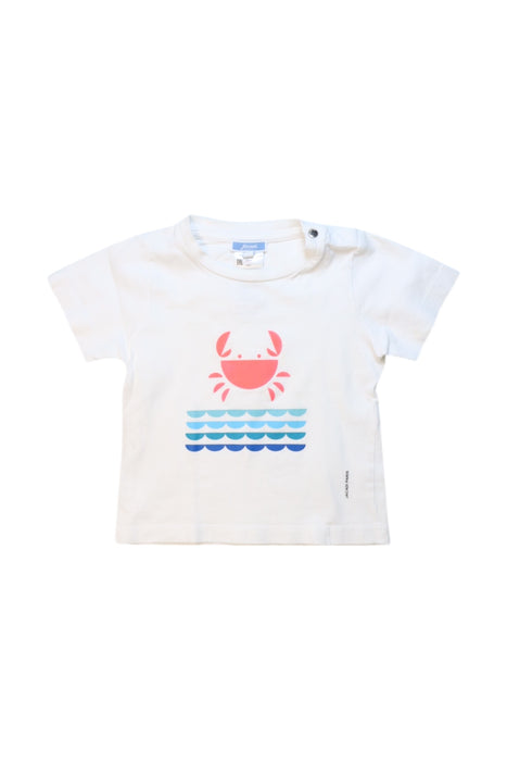 A White Short Sleeve T Shirts from Jacadi in size 3T for boy. (Front View)