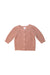 A Peach Cardigans from Seed in size 6-12M for girl. (Front View)