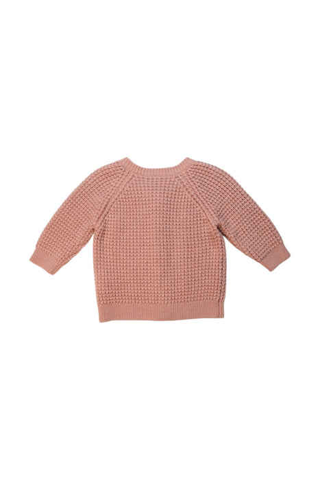 A Peach Cardigans from Seed in size 6-12M for girl. (Back View)