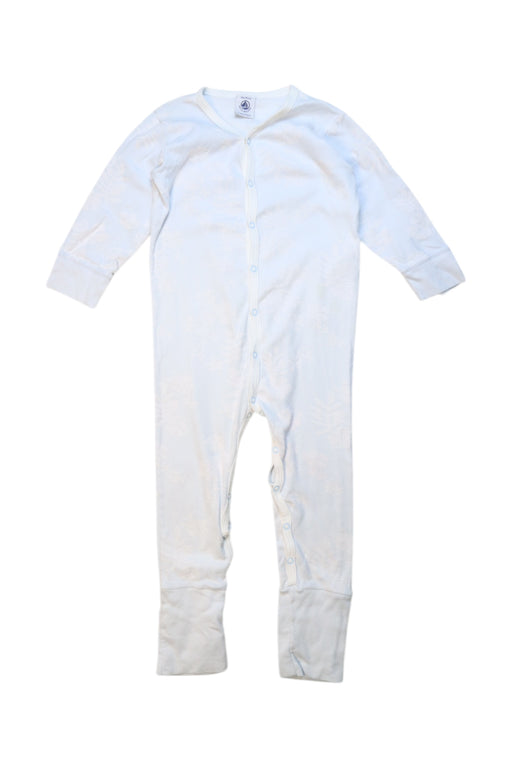 A Blue Onesies from Petit Bateau in size 12-18M for girl. (Front View)