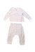 A White Pants Sets from Petit Bateau in size 6-12M for girl. (Front View)