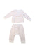 A White Pants Sets from Petit Bateau in size 6-12M for girl. (Back View)