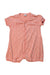 A Peach Short Sleeve Rompers from Petit Bateau in size 6-12M for girl. (Front View)