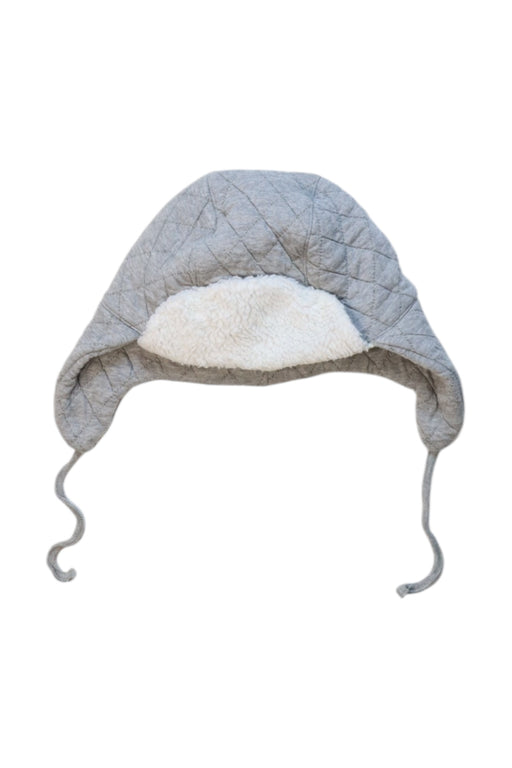 A Grey Winter Hats from Petit Bateau in size 6T for neutral. (Front View)