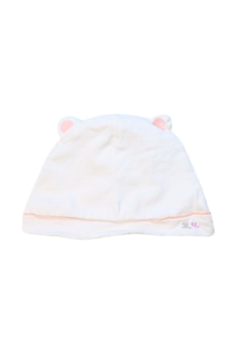 A White Winter Hats from Sergent Major in size 3-6M for girl. (Front View)