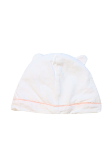 A White Winter Hats from Sergent Major in size 3-6M for girl. (Back View)