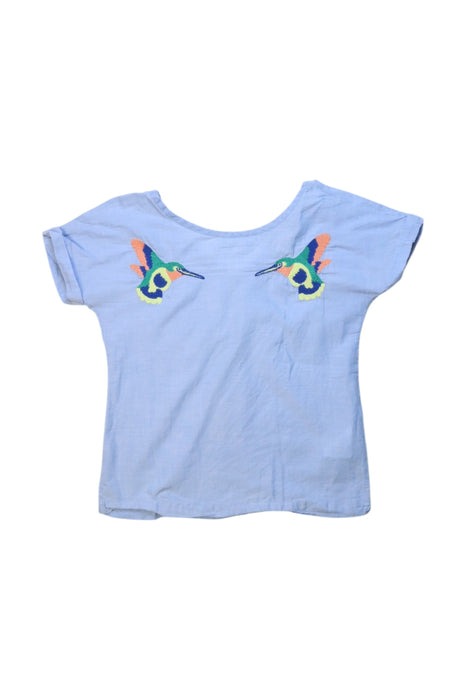 A Blue Short Sleeve Tops from Cyrillus in size 6T for girl. (Front View)