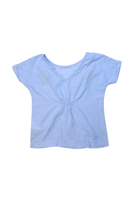 A Blue Short Sleeve Tops from Cyrillus in size 6T for girl. (Back View)