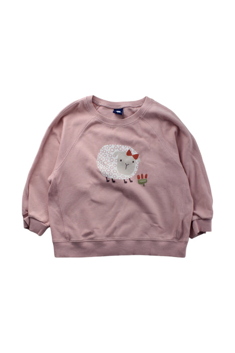 A Pink Crewneck Sweatshirts from Les Enfantines in size 4T for neutral. (Front View)