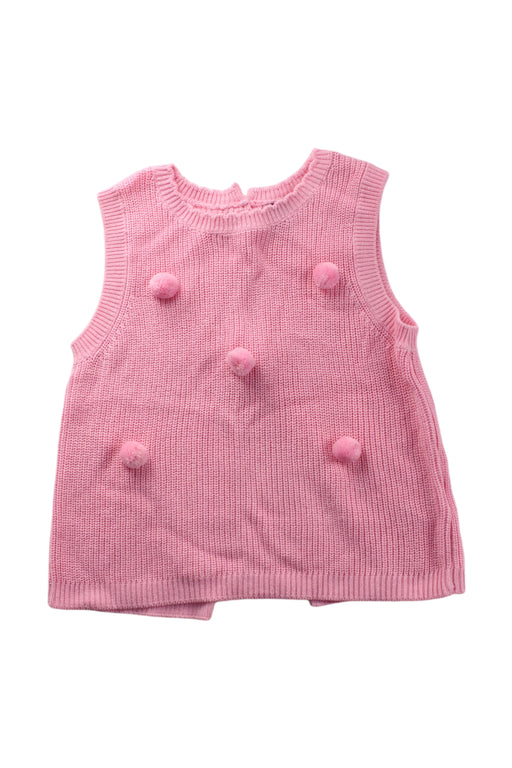 A Pink Sweater Vests from Les Enphants in size 4T for girl. (Front View)