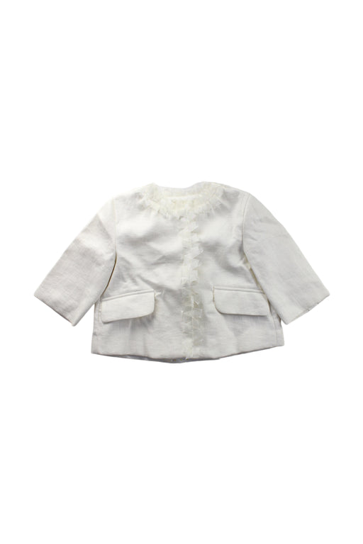 A White Blazers from Crewcuts in size 4T for girl. (Front View)