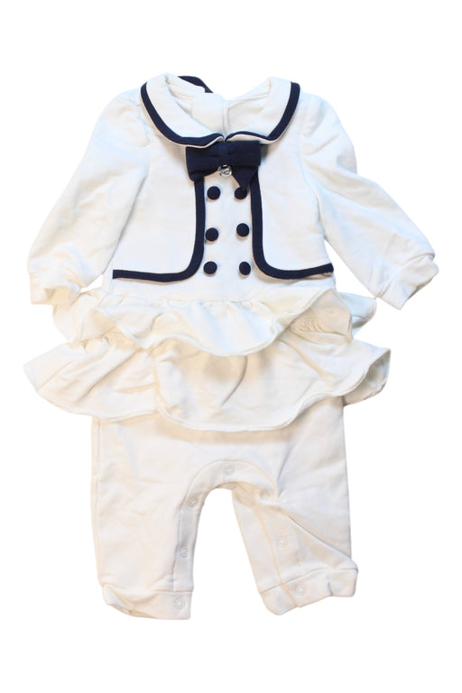 A White Pants Sets from Nicholas & Bears in size 3-6M for girl. (Front View)