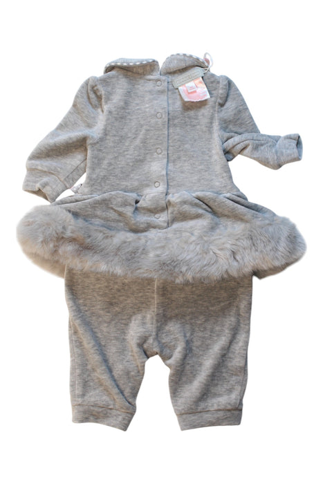 A Grey Long Sleeve Rompers from Nicholas & Bears in size 0-3M for girl. (Back View)