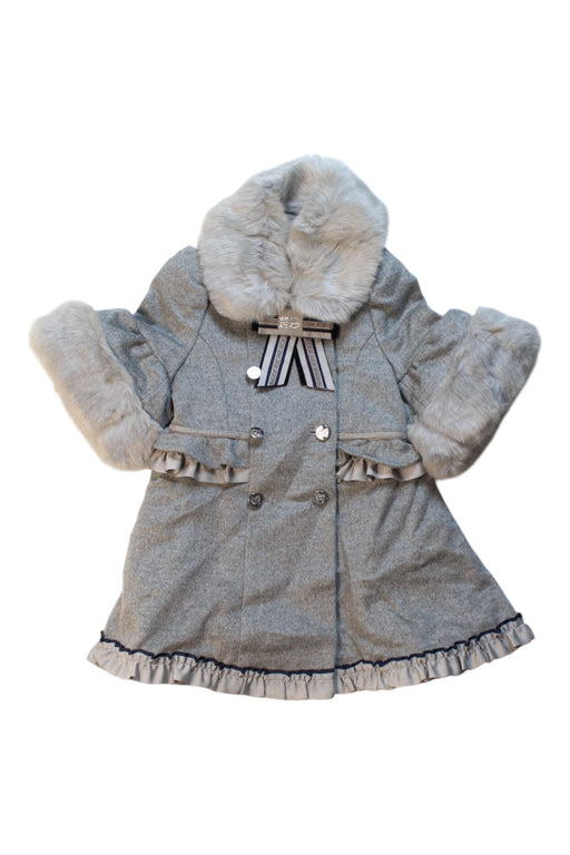 A Grey Coats from Nicholas & Bears in size 6-12M for girl. (Front View)