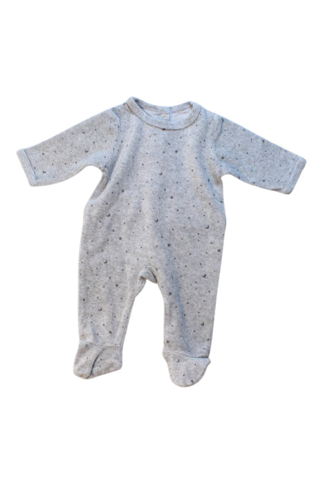 A Grey Onesies from Vertbaudet in size 0-3M for boy. (Front View)