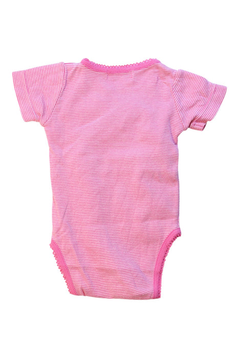 A Pink Short Sleeve Bodysuits from DPAM in size 0-3M for girl. (Back View)