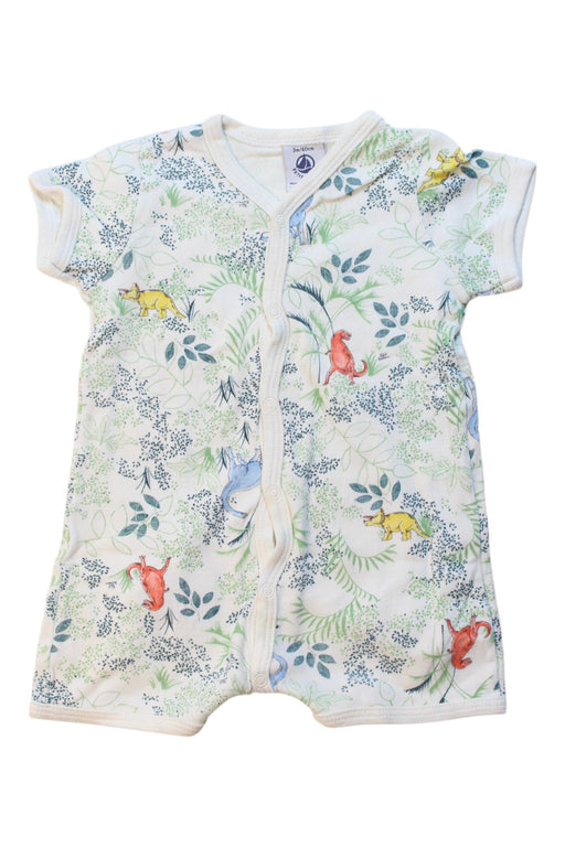 A Multicolour Short Sleeve Rompers from Petit Bateau in size 0-3M for boy. (Front View)