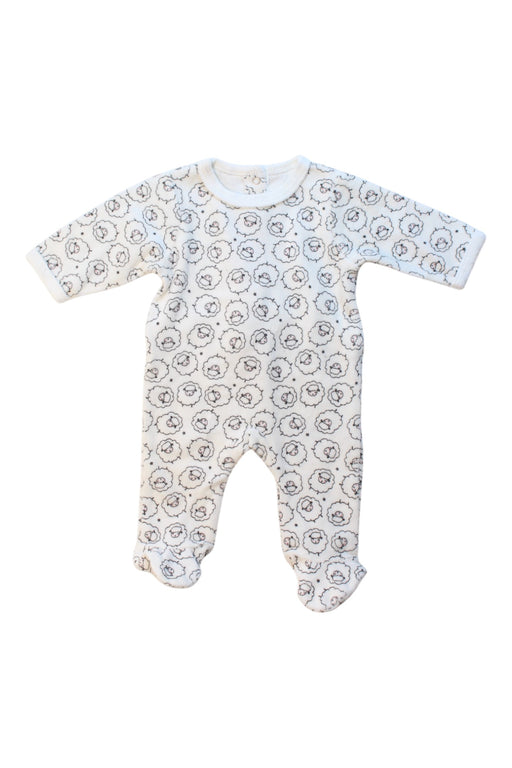 A White Onesies from Vertbaudet in size 0-3M for neutral. (Front View)