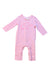 A Pink Long Sleeve Rompers from Seed in size 0-3M for girl. (Front View)