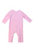 A Pink Long Sleeve Rompers from Seed in size 0-3M for girl. (Back View)