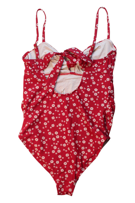 A Red Swimsuits from Seraphine in size XS for maternity. (Back View)