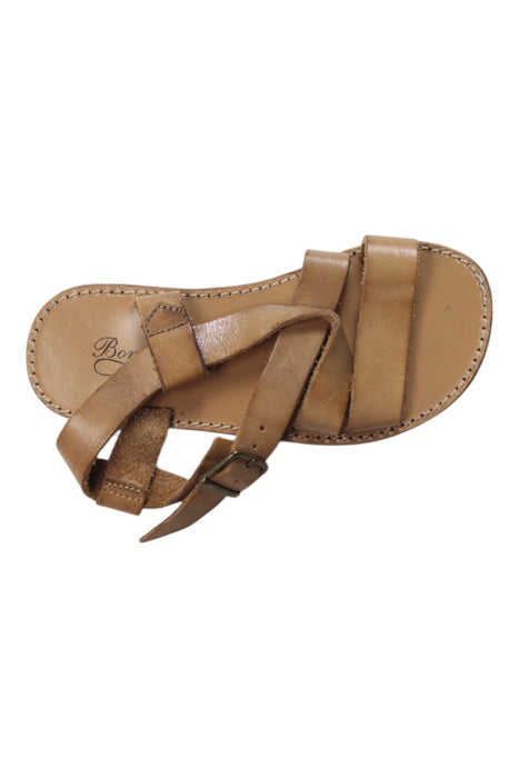 A Brown Sandals from Bonpoint in size 5T for girl. (Front View)